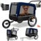KESSER® Hundeanhänger Boxer 3-in-1 Hundebuggy & Jogger Fahrradanhänger groß ca. 240 Liter Volumen gefedert 600D Oxford Canvas SmartSpace Concept max. 40 kg inkl. Getränke & Smartphone-Halter Navyblau