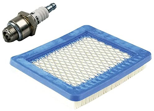 OrangeClub Luftfilter + Zündkerze für Rasenmäher mit Briggs & Stratton Quantum Motor