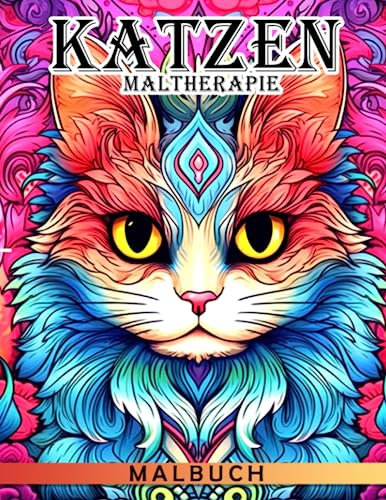 Katzen-Maltherapie-Malbuch: 40 entzückende Katzen-Malvorlagen, um Ihren Geist zu erneuern | Perfektes Geschenk für Katzenliebhaber zu besonderen Anlässen |