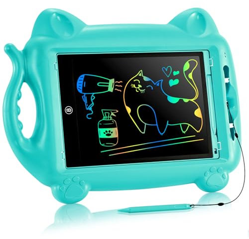 Magnetische Maltafel Zaubertafel,PINKCAT Kinderspielzeug ab 1 2 3 4 5 6 Jahre Magnettafel Kinder Malen LCD Tafel Malpad Reise Spielzeug Schreibtafel Elektronisch 12 Zoll Zeichentafeln Magnetspiel
