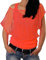 ELFIN Camiseta de Malla para Mujer de los años 80 Carnaval Fiesta temática Tops 80s Fancy Dress Camisetas de Verano