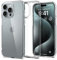MAXIMUM RANGE E-SELLERS Crystal Clear Designed for iPhone 15 Pro Case, [Never Yellow] [Exceeds Military-grade Protection] Shockproof Protective Phone Case Thin Slim Fit Cover for iPhone 15 Pro