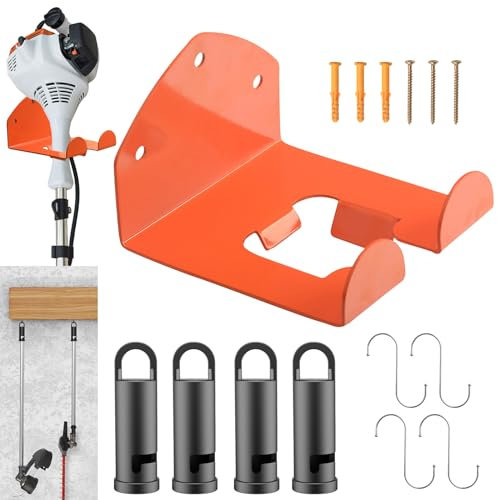 Garage Storage Organizer Trimmer Rack Weed eater hangers Garage Storage Hooks for St-ihl Kombi Attachments Garden Power Tool Hanger for Grass Trimmer Hedge Trimmer Garage Wall Trimmer wall hanger