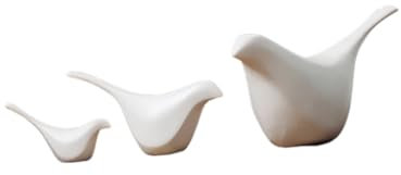 HOOTNEE 3St Feenfiguren dekorative Vogelstatue Partyfoto Wohnkultur Ornament Vogelverzierung kreative Verzierung Amerikanischer Stil Dekorationen schmücken Zubehör Weiß