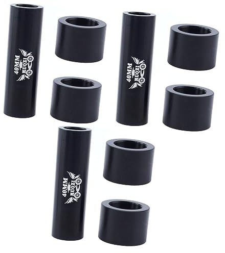 Kisangel 3St Anpassung der Hinterradaufhängung des Fahrrads Absorberhülse 40mm Hülse Heimtrainer Fahrrad Metallhülle für Fahrrad Ärmel Außendurchmesser Stoßdämpfer Aluminiumhülse Buchse