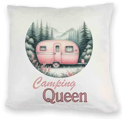 speecheese Camping Queen Wohnwagen Kuschelkissen Rosa Wohnwagen Kuschelkissen Im Herzen Unberührter Natur Wildnis Freiheit Landschaftsplätzchen Urlaub CamperKuschelkissen