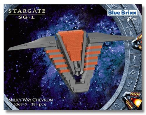 BlueBrixx Pro 106845 – Stargate Milchstraße-Chevron aus Klemmbausteinen mit 389 Bauelementen
