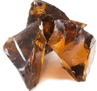 Generisch Gabionensteine Gartendekoration Glasbrocken Glassteine Farben Glassplitt Dekoglas Glasstücke, Gartendekoration, Glasstein, 3-5cm 5kg (Karamell)