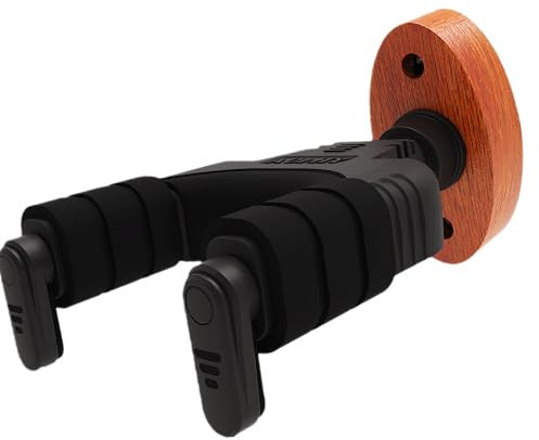 AUPHY Gitarrenhalter für die Wand | Selbstverriegelungsfunktion & Drehmechanismus | Universeller Wandhalter für alle Kopfplatten/Griffbreiten,Klassik-, Akustik, E-Gitarre,Bass etc