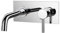 BiaoTeng Robinet de Lavabo pour Salle de Bain Montage Mural Encastré Monocommande Chaud et Froid Laiton Robinet Lave Main Mural Chrome