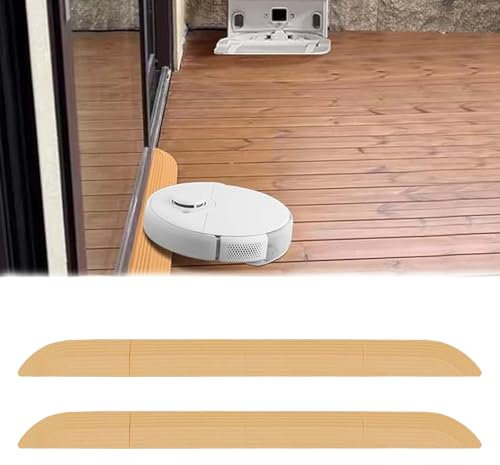 Rampe Saugroboter, 2 Stück Türschwellenrampe Saugroboter Zubehör Türschwellenrampe Saugroboter Threshold Ramp Kehrschwellenleiste für Haushalt Flexibel Anpassbar, Antirutsch (Gelb)