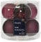 Weihnachtskugel Glas 6cm x 6 Stück - matt & glänzend transparent - Christbaumkugeln Weihnachtsbaumkugeln für Weihnachtsbaum zu Weihnachten - Christbaumschmuck & Weihnachtsbaumschmuck - Dunkel Mauve