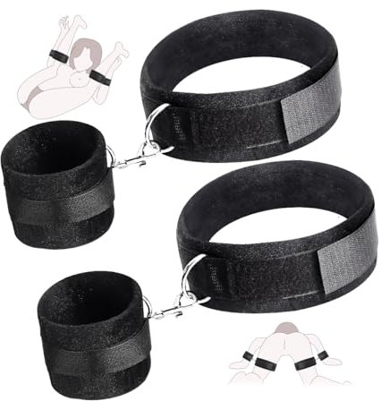 Sex Bondage BDSM Fesseln Sex Spielzeug für die Paare Extrem Sex, SM Sex Bett Fesseln Bondage Set Fessel Handschellen für Sexspiele Fußfesseln SM Sex Toys für Bett