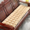 Gestepptes, rutschfestes Bankkissen mit Bändern, gepolstertes Sitzkissen für drinnen und draußen, Gartensofa, Beige, 55 x 160 cm