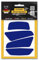 Yellow Bear© Easy Four Color, Kit de 4 pegatinas retro reflectantes REPOSICIONABLES, para casco de motocicleta, 3MTM Technology (azul)