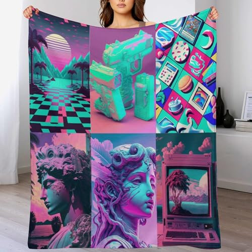 AAPZY Flannel Fleece Decke Mit 3D-wunderschöne Szene Muster, Leichte, Superweiche, Gemütliche Plüsch-Bettdecke/Sofadecke Vier Jahreszeiten Wohndecke （140×180cm）