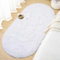 AIMECO Skandinavischer Teppich lang oval Waschbarer Teppich Memory Foam Wohnzimmerteppich Schlafzimmerteppich Kinderteppich 80x160 cm,Weiß