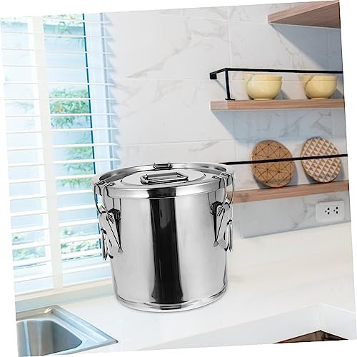 Cabilock Cubo De Acero Inoxidable Asa Para Hielo y Bebidas Ideal Para Hogar y Bares