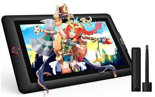 Artist 15.6 Pro - Tableta gráfica con Pantalla HD IPS de 15,6 Pulgadas, lápiz óptico de 8192 Niveles con función de inclinación Compatible con Mac y Windows