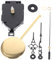 Vaguelly 2 Sätze Stumme Uhr Mechanismus Uhren Bausatz Standuhr groß modern Mechanismen haarreifen Quarzuhrwerk Uhrzeigersatz Stummschaltaustausch Wanduhrwerk Uhr Hands -Kit Plastik Black