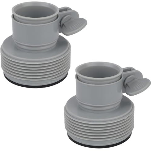 2pcs 1.25 to 1.5 Type B Pool Hose Adapter, Plastic Type B Pool Hose Connector for Filter Pumps