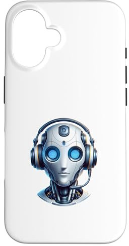 Call Center Agent Telefonist Roboter mit Headset Ki Ai Gifts Hülle für iPhone 16