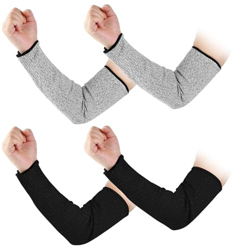 2 Paar Schnittfeste Ärmel, 41cm Schnittfeste Armschützer Sleeves | Unterarmschutz Arm Armschoner Sleeves für Frauen Männer Kochen Gartenarbeit