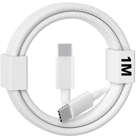 Phone Charger Lead USB C to USB C 1M Nylon Braided G42 C32 Charging Cord Type C Charger Cable Fast Charge Compatible Nokia 150 Music 130/110/108/220/3210/235/230/225/6310/5310/C210/G310/2780 Flip