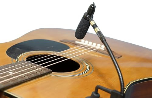 Rannsgeer PMMB19 Instrument Microphone - Clip-On Condenser Mic | Guitar Clamp, 4 Interchangeable Connectors, Phantom Power Module