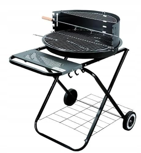 4U-Onlinehandel Grillwagen Ø52x85,5cm Klappgrill Rundgrill Holzkohlegrill Standgrill Kohlegrill Gartengrill BBQ