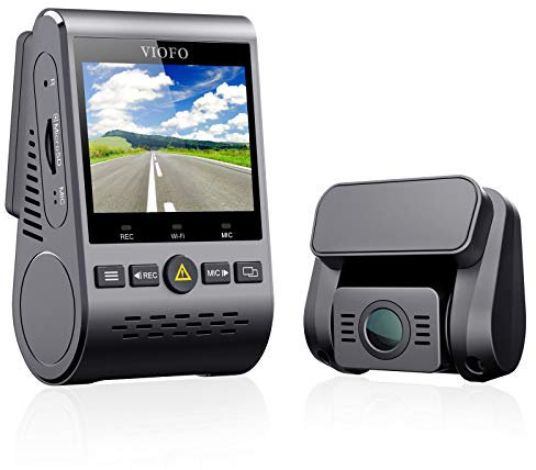 VIOFO Dual Cámara de Coche, A129 Duo Full HD 1080P Frontal Cámara y la Trasera con GPS, Wi-Fi, Grabación de Emergencia, Modo de Estacionamiento, Supercondensador, Detección de Movimiento