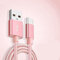 Little Boutik Câble Metal Nylon Renforcé Chargeur USB/Type C Longueur 2m Couleur Rose Compatible Samsung LG Sony Wiko Blackberry Motorola ASUS Huawei Honor Xiaomi Oppo Archos TEENO