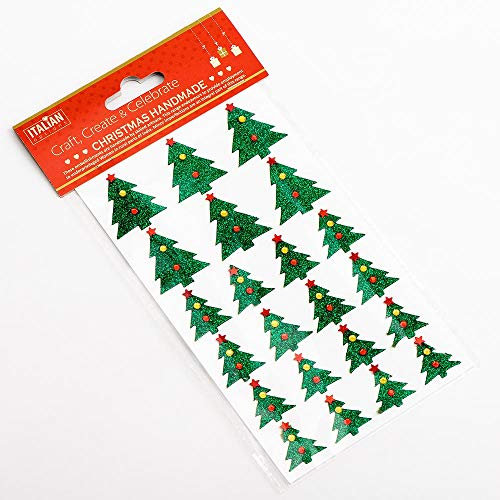 Glitter Christmas Tree's Craft Decorations (Pack of 22)