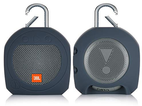 TXEsign Protective Silicone Stand Up Carrying Case for JBL Clip 3 Waterproof Portable Speaker(Blue)