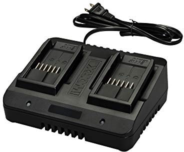 WORX WA3770 20V Li-ion Dual Port 2 Hour Charger, Black
