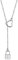 GoldChic Jewelry Heart Lock Y Lariat Necklace, Double Layered Pendant Necklace For Women, 316L Stainless Steel O Chain