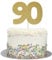 Large Number 90 Glitter Cake Topper (Gold Glitter)