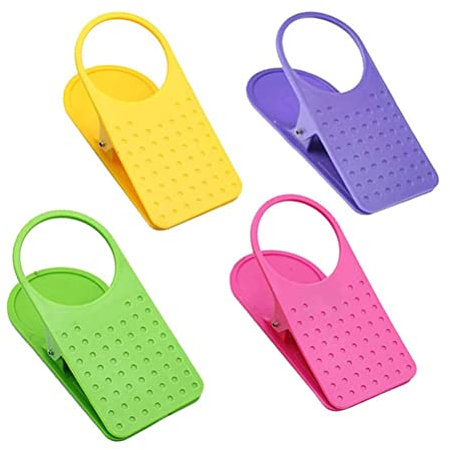JTLB 4 pcs Getränkehalter Clip Tisch Schreibtisch Seite Flasche Cup Stand Wasser Kaffeetasse Halter Untertasse Clip Design Home & Office