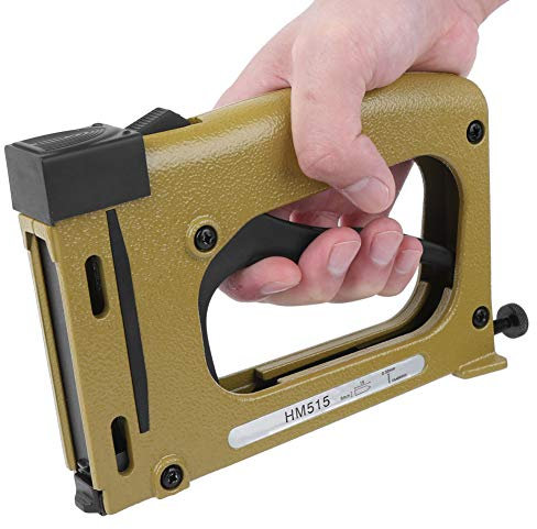 HM515 Manuel Clou Pistolet Agrafeuse Cloueuse Agrafeuse en Alliage d'Aluminium pour Production de Meubles Décoration Intérieure Produit en Cuir avec 1000Pcs Ongles