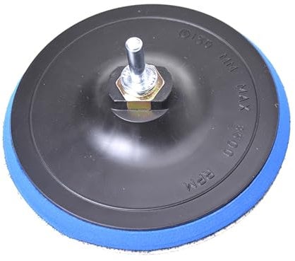 Aqbau® Schleifteller mit Klett Haftteller 150 mm M14 mit adapter Schleifteller für Bohrmaschine und Winkelschleifern incl. Spanndorn Polierpad Adapter