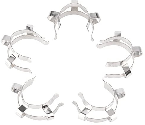 Labasics Metall Gelenk Klemmen, 5 Stück 24 mm Labor Klemme #24 Joint Clips Klammern für 24/40 Glas Gemahlenes Laborzubehör