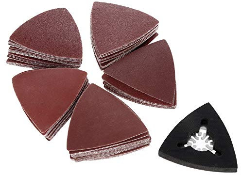 Polishing, Sanding Sandpaper 100pcs Finger Sanding Sheets +Sanding Pads Oscillating Paper 60-240# Grit Triangular Mats For Multi-function Power Tools