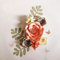 FLCSIed 3D-Papierblumen-Dekorationen für die Wand (Rosa-Grau, 6 Stück) für Mädchen, Babyparty, Blumendekorationen, Mädchen, Kinderzimmer, Blumendekoration, Hochzeitsdekoration