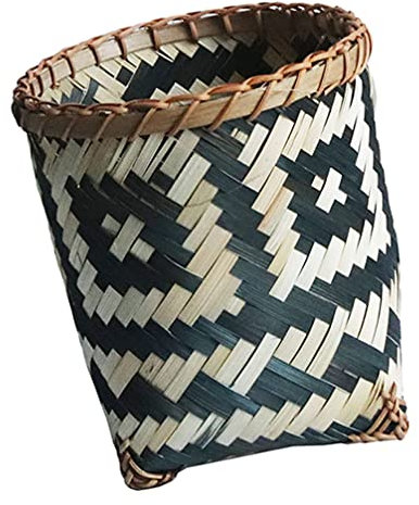 BESPORTBLE Cesto de Basura Tejido de Vintage Cubo de Basura Rústico Contenedor Granja Estilo Cubo de Basura Decorativo para La Oficina en Casa