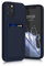 kwmobile Handyhülle kompatibel mit Apple iPhone 12 / iPhone 12 Pro Hülle - Handy Cover mit Fach für Karten - in Dunkelblau