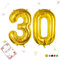 Smlpuame 102cm Folienballon Zahlen Luftballon 0-9 Geburtstag Golden Große 30 Ballons für Geburtstagsfeier Feierdekorationen, Heliumfolien Zahlenballons für Hochzeitstag