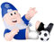 FOCO Official Rangers Football Club Sliding Tackle Garden Gnome