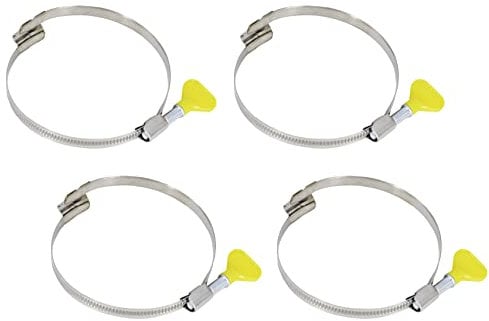 DUST COMMANDER KBHC100R - Spiralschlauchschelle | 4er-Set | 100mm | Im Uhrzeigersinn | Rechts | Rostfreier Stahl