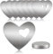 SOSMAR 8er Set Tischdeckenbeschwerer Magnet Herzform - 56g Extra Schwer magnetische Beschwerer Gewichte für Tischdecken Vorhang Duschvorhang etc. - Edelstahl