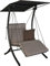Angerer Freizeitmöbel GmbH Hollywoodschaukel 1-Sitzer Luxus Smart - Gartenschaukel Made in Germany - Schaukel zum Sitzen, Liegen und Entspannen - inklusive Bett-Funktion - einfache Montage (Grau)